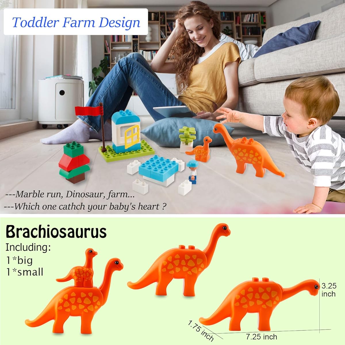 Marble Run Building Blocks 145 Pieces Classic Big Blocks STEM Toy Block Set Kids Race Track Compatible with All Major Brands Bulk Block Set for Boys Girls Toddlers Ages 3 4 5 6 7 8