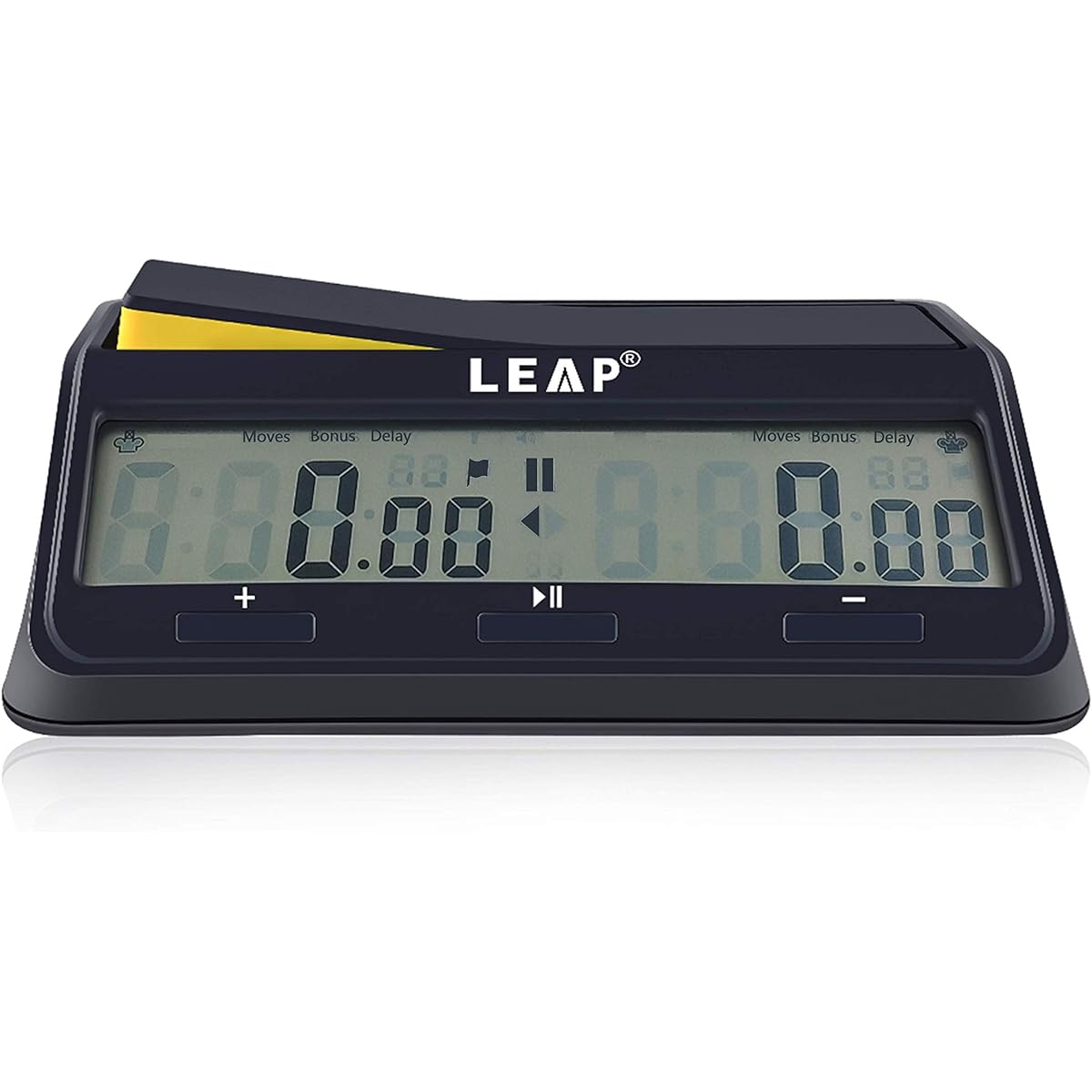 JIESENG Chess Clock, Advanced Digital Chess Timer Countdown with Bonus Delay and Alarm Function for Professional Chess Board Game, Blue