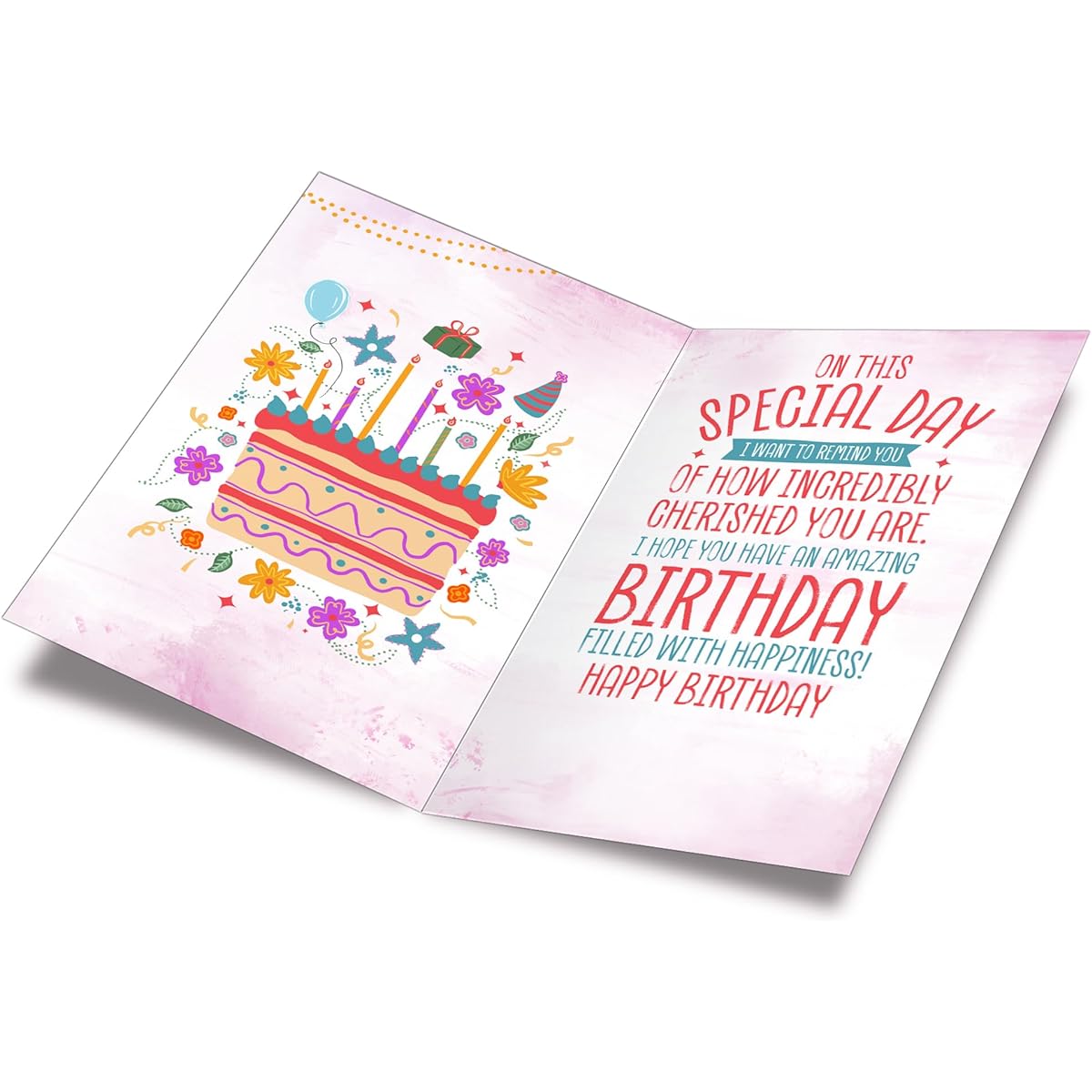 Prime Greetings Niece Birthday Card Made in the USA on Eco-Friendly Heavyweight Card Stock with Premium Envelope 5" x 7.75" in Protective Mailer