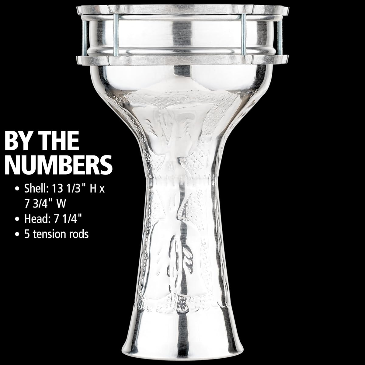 MEINL Percussion Aluminum Darbuka 7 1/4"x13 1/3" Hand Hammered HE-113 [Domestic regular product]