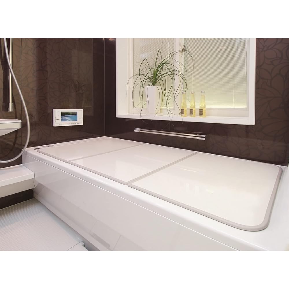 Topre Ag Antibacterial Aluminum Combination Bath Lid (3 Pieces) W14 White/White 78 x 138cm