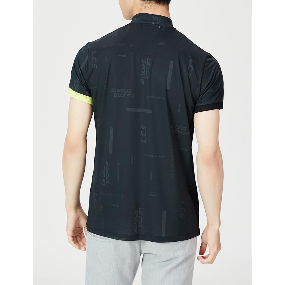 [Le Coq Sportif] 22 Fall/Winter Model Golf Short Sleeve Shirt [RIJOUME] Mock Neck Stretch UPF15 ECO Men's