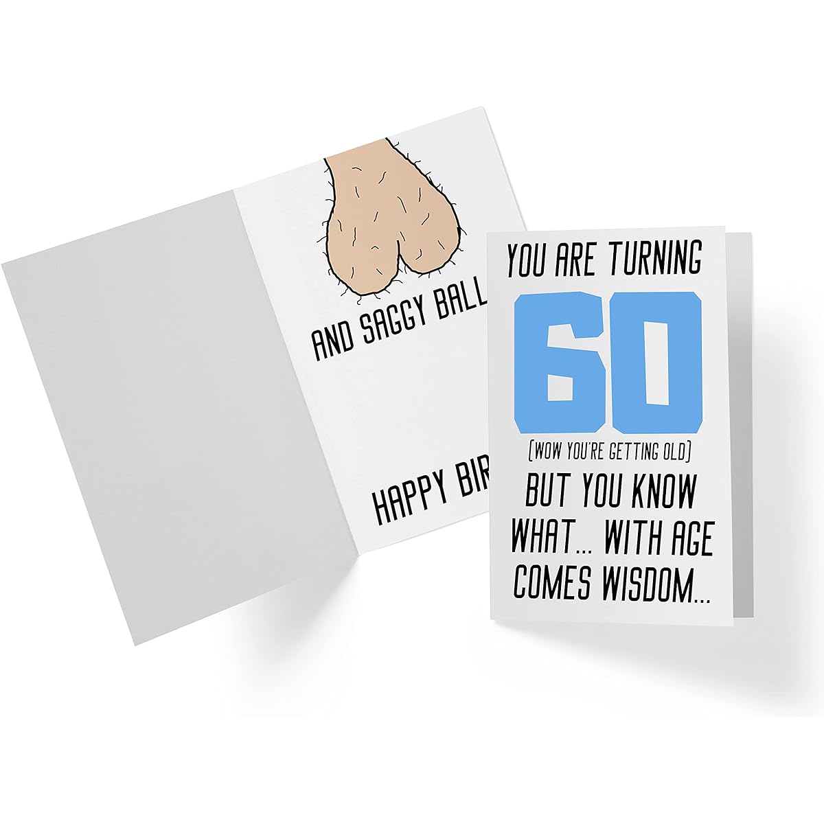 Funny offensive rude sarcastic 60th birthday card for men boyfriend husband father friend - offensive birthday card 60 years old - offensive rude sarcastic birthday card 60th anniversary