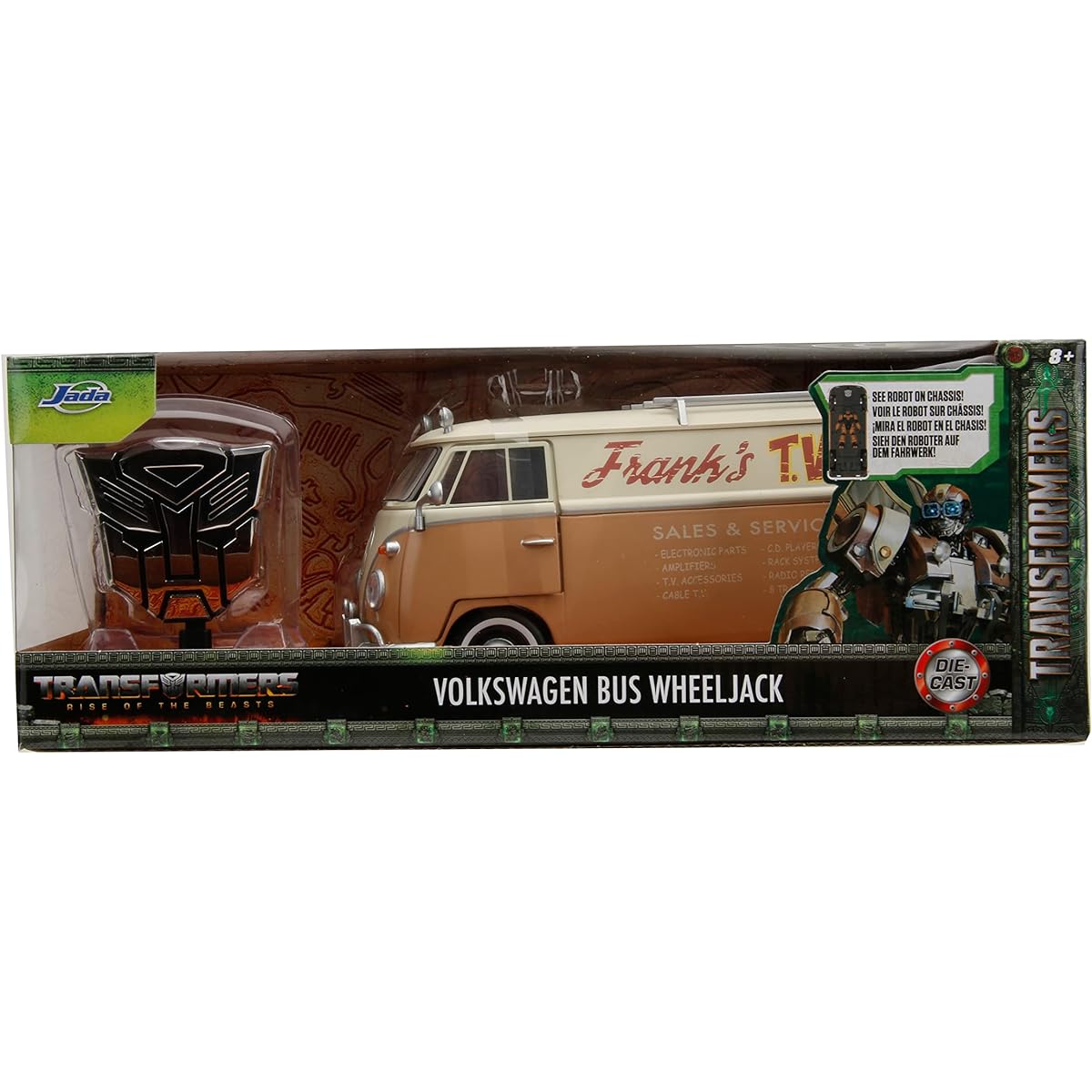 JADA TOYS 1/24 Transformers 7 Wheeljack Volkswagen Bus TRANSFORMERS WHEELJACK Mini Car [Parallel Import]