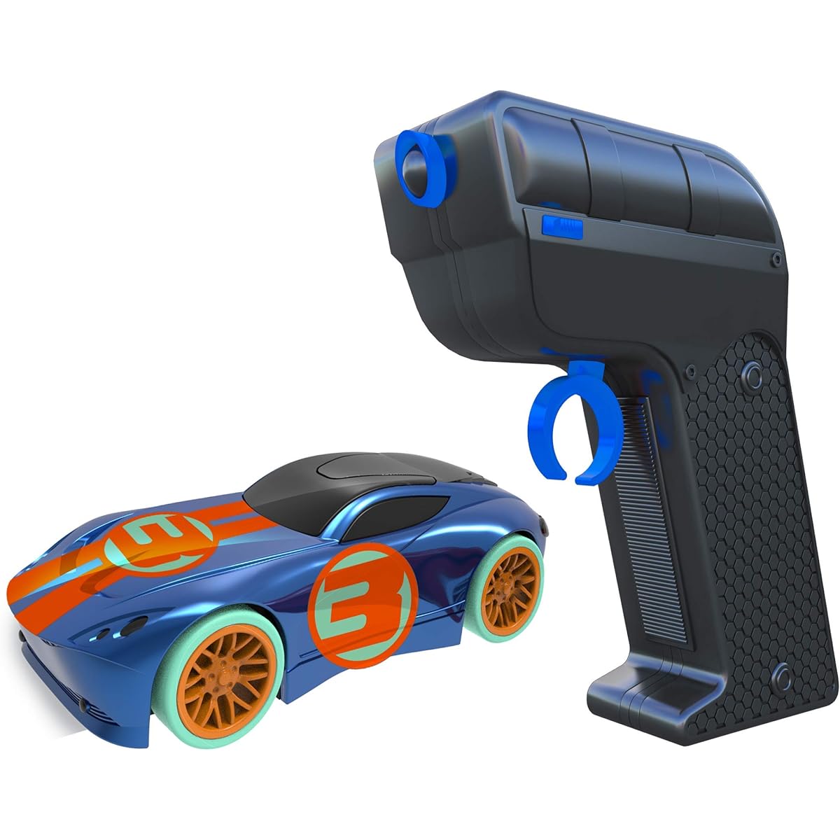 Tracer Racers 2nd Generation 2.4GHz R/C High Speed Radio Control 1:64 Scale Race Add-On Car Blue