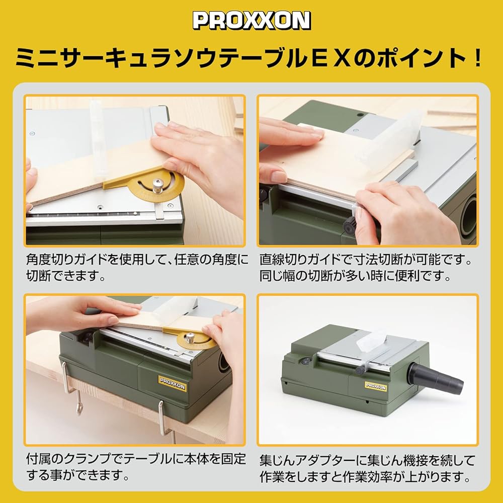 PROXXON Mini Circular Saw Table EX NEX Model Small Tabletop Circular Saw Machine Ideal for Precision Cutting of Thin Board Materials No.27006