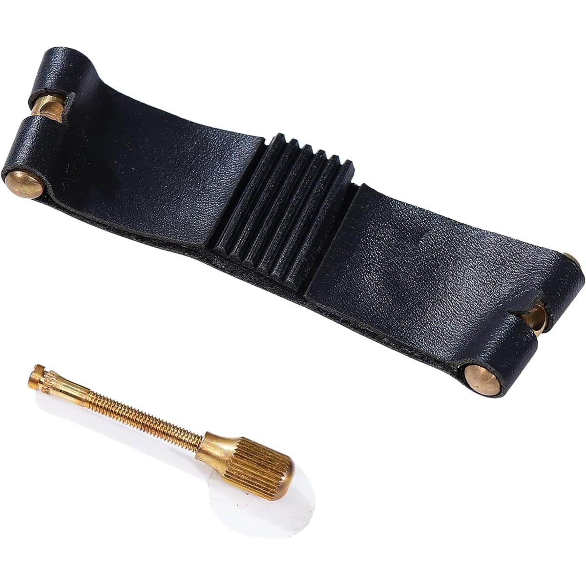Artificial Leather Alto Saxophone Mouthpiece - Buckle Compact Durable Black