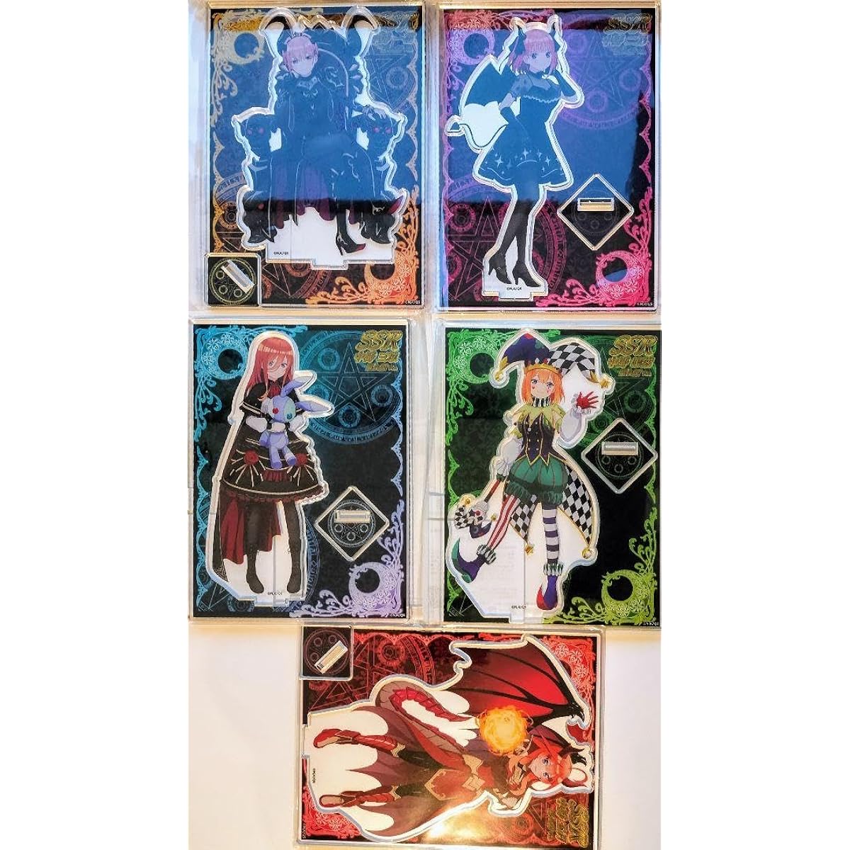 "The Quintessential Quintuplets" x Karaoke no Tetsujin embarrassed face version acrylic stand set of 5