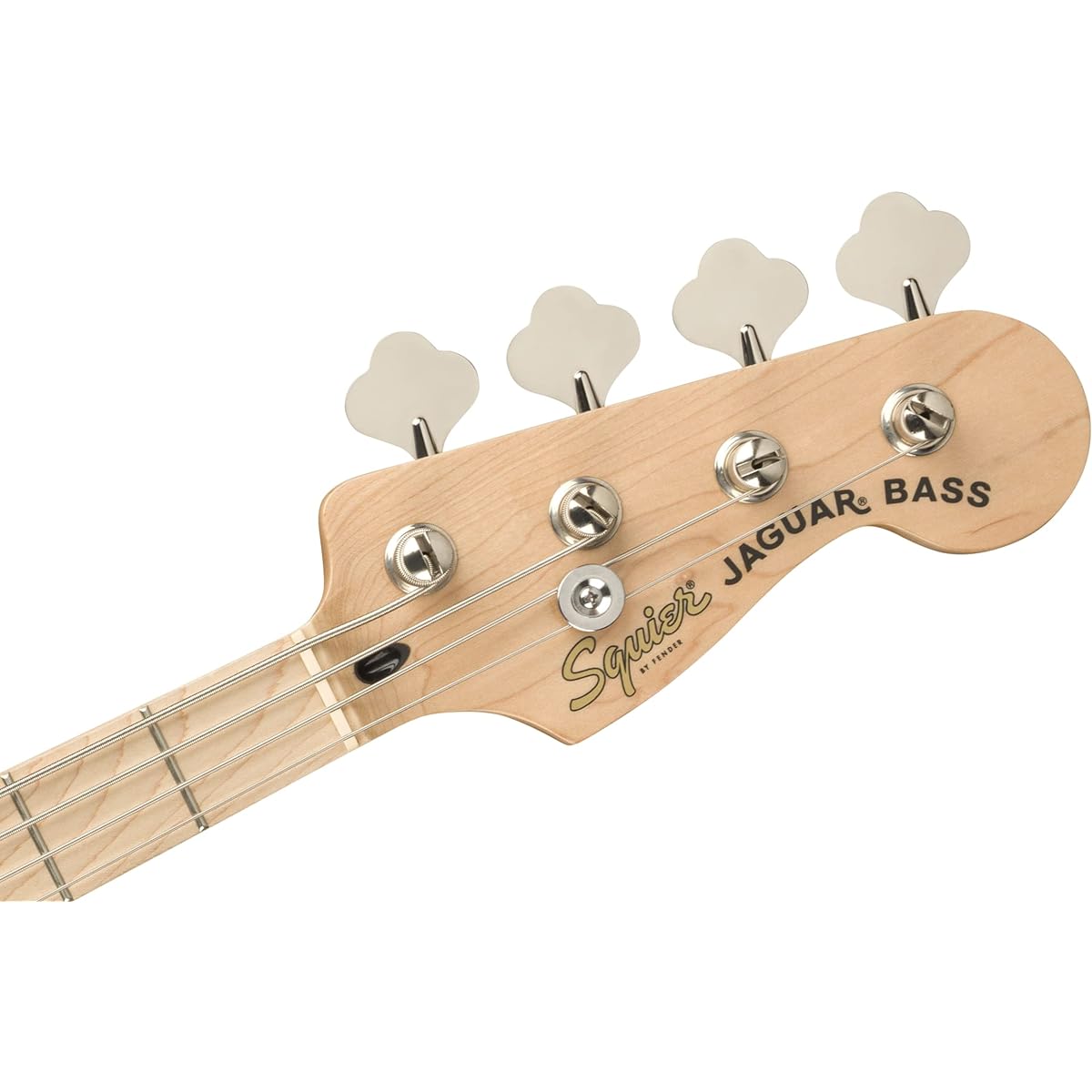 Squier by Fender Electric Bass Affinity Series Jaguar Bass H, Maple Fingerboard, Black Pickguard, Black BLK with soft case