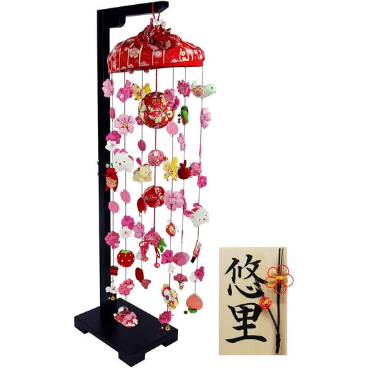 Osaka Choseido Hina Doll Compact Mini Hanging Decoration Personalized Wooden Tag Bonus (Sent Separately) Hina Doll Nozomi Minadeshiko (Medium)