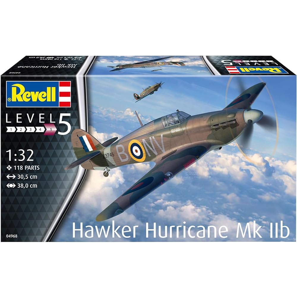 German Revell (Revell) 1/32 Royal Air Force Hawker Hurricane Mk.IIB Plastic Model 04968 Molding Color