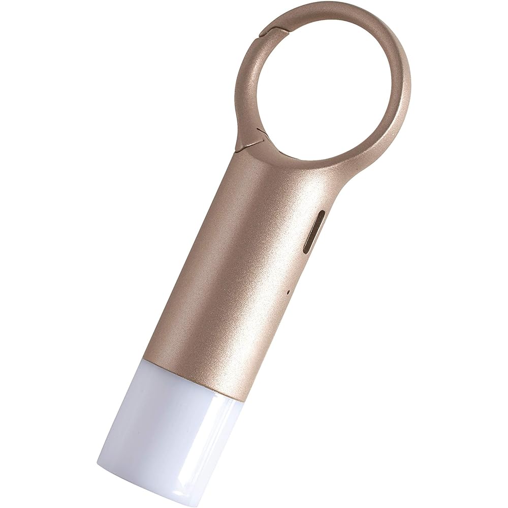 Lexon - Nomady Flash LED Warning Light with Gold Carabiner