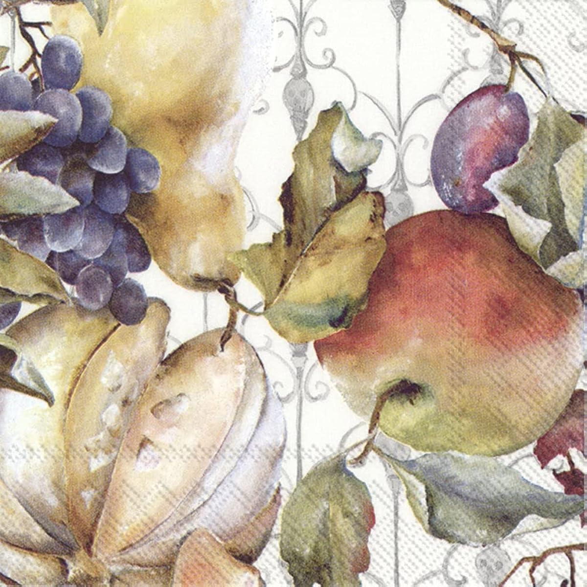 IHR 20 3-Ply Cocktail Beverage Paper Napkins, 5 x 5 Inch, Frutos De La Catrina