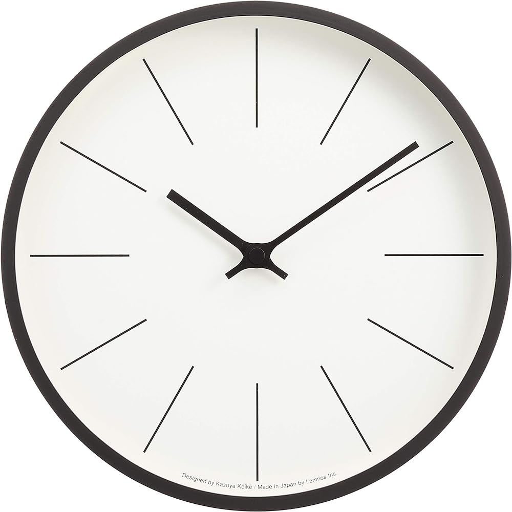 Lemnos Wall Clock Radio Analog Wooden Frame Clock Tower Clock Arabic φ300 KK17-13 A Lemnos