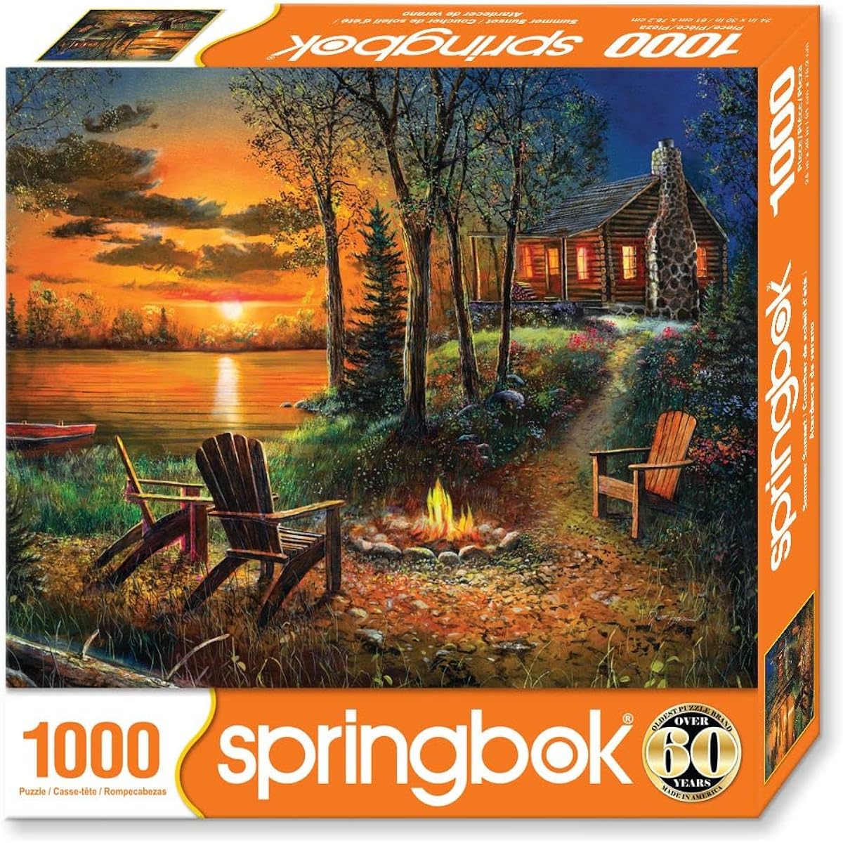 Springbok's 1000 Piece Jigsaw Puzzle Summer Sunset Made in the USA