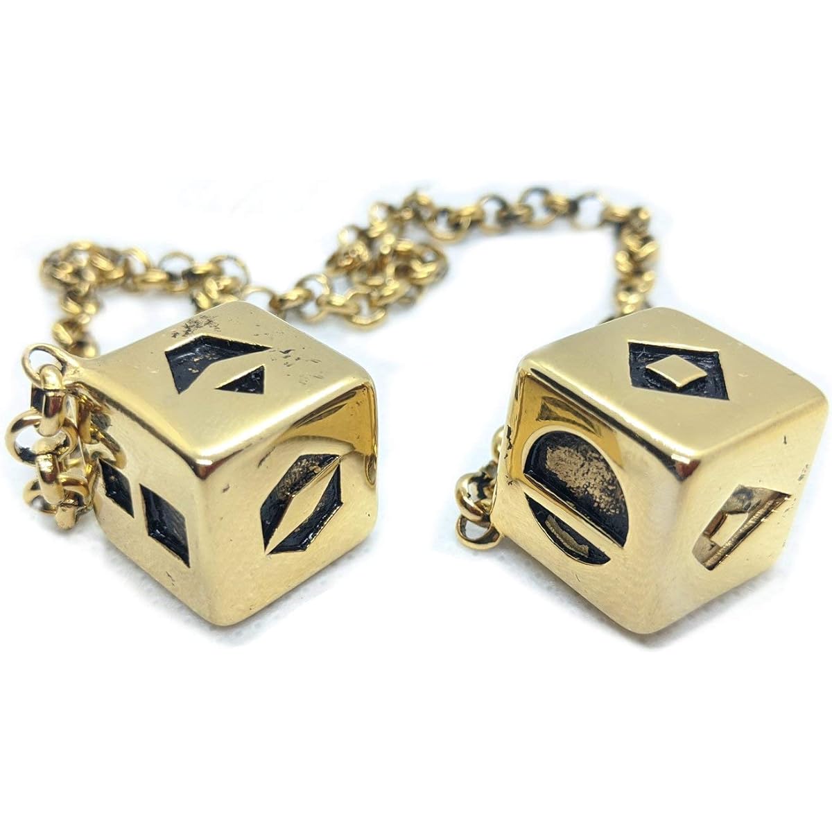 Smuggler's Dice Accurate Stainless Steel Gold Plated Deluxe Solo Dice US Size: 16.5mm Color: Gold