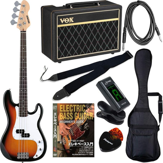 SELDER Precision Bass Type PB-30/SB/W with VOX Amplifier Beginner's Super Limited Set