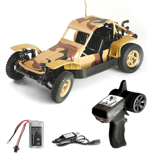 WPL JAPAN WP-14 Radio Controlled Car 4WD Classic Buggy 4WD 1/16 Scale Genuine Product with Technical Conformity Mark 4WD RC Car with Battery (Yellow)