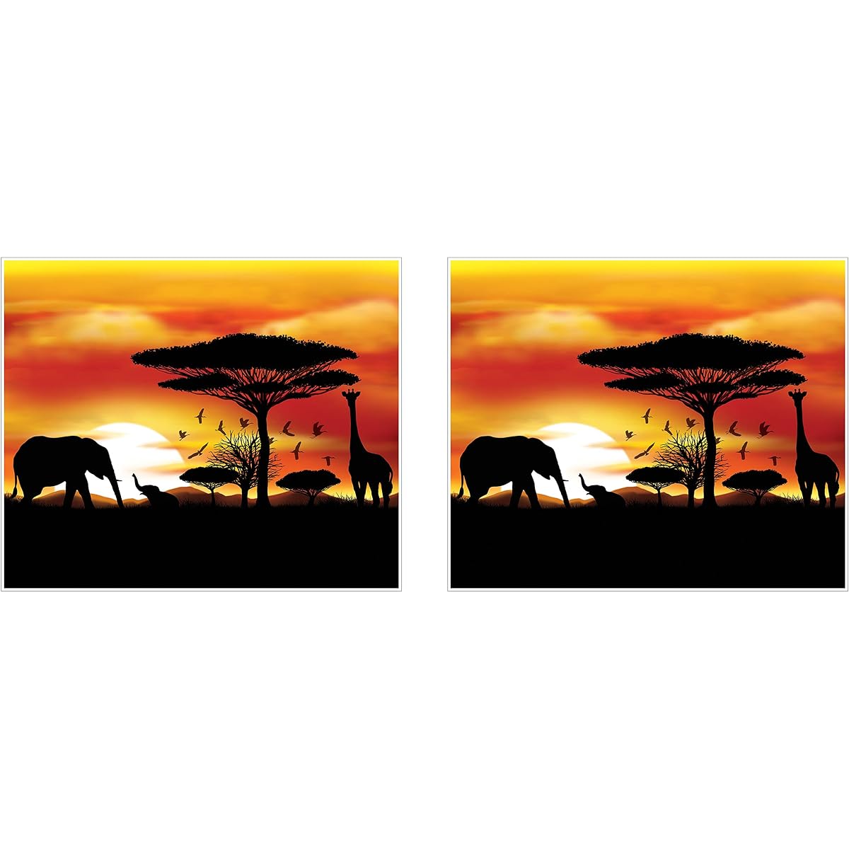 Beistle 53046 Safari Insta Mural 2 Piece 5' x 6' Multicolor