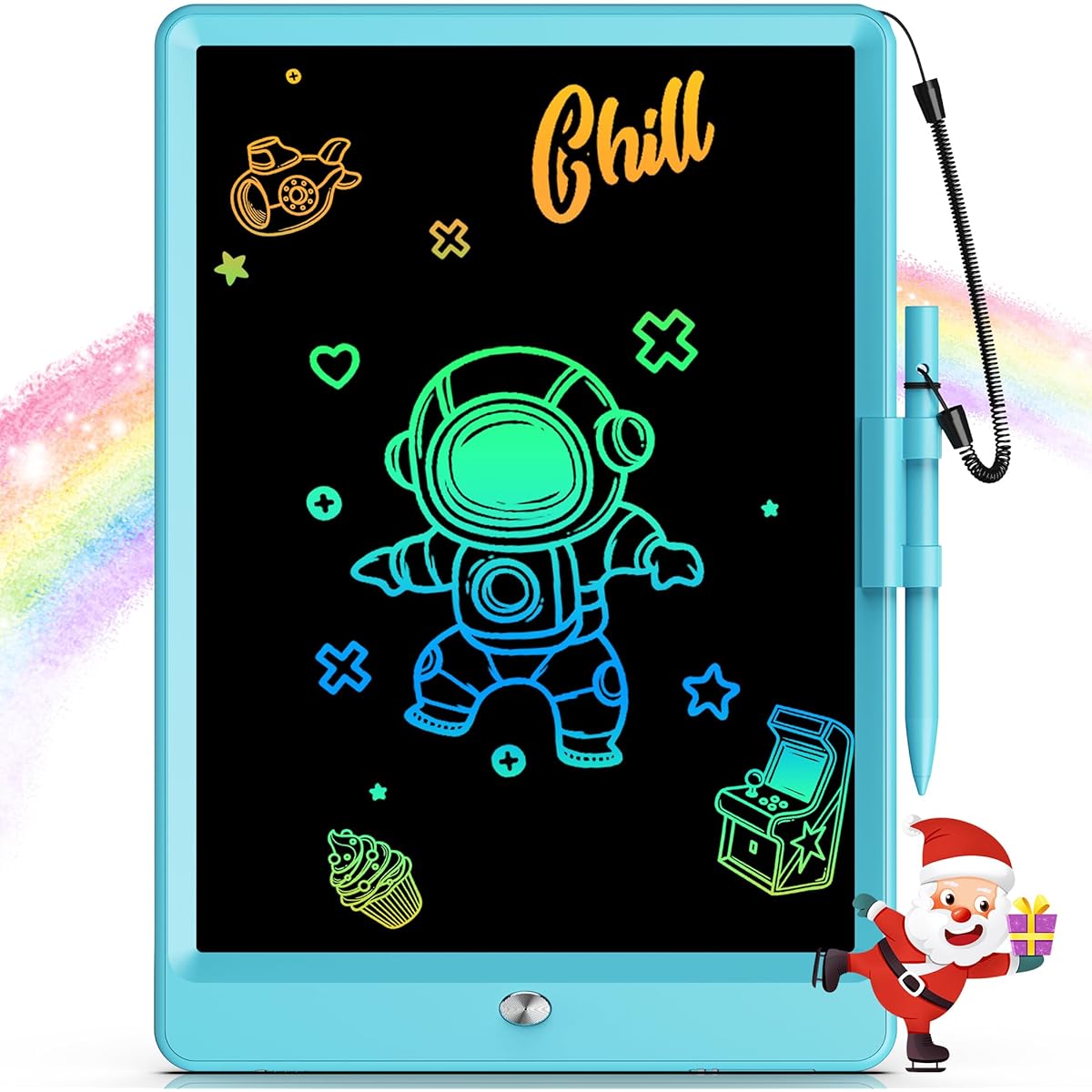 Bravokids LCD Writing Tablet 10 Inch Doodle Board, Electronic Drawing Tablet Drawing Pad, Educational for 3 4 5 6 Year Old Boys and Girls (Blue) [Parallel Import]