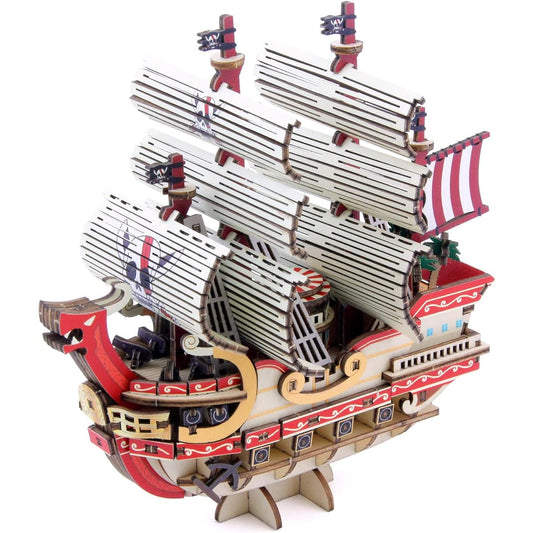 '-gu-mi One Piece Red Force - A wooden 3D puzzle DIY craft kit that can be enjoyed by everyone from elementary school students to adults - Educational toys for boys and girls - A wooden puzzle that is also perfect as a gift for adults as a piece of 3D art