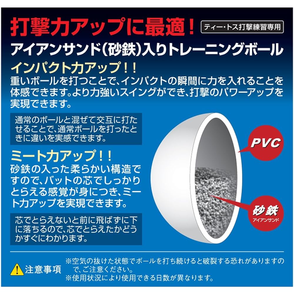 ZETT Baseball Training Ball (450g iron sand) 1 box (6 pieces)