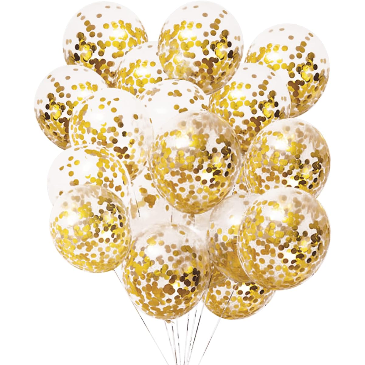 Gold Confetti Balloons Latex Balloon,50PCS Gold Confetti Balloons 12 Inch Latex Glitter Balloons for Birthday Party Wedding Baby Shower Decorations…
