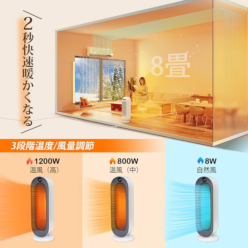 Ceramic Heater (2023 Intelligent Constant Temperature, Energy Saving), Heating Equipment, Energy Saving, Electric Fan Heater, Left and Right Oscillation, 3 Levels of Hot Air Switching, Timer Function,