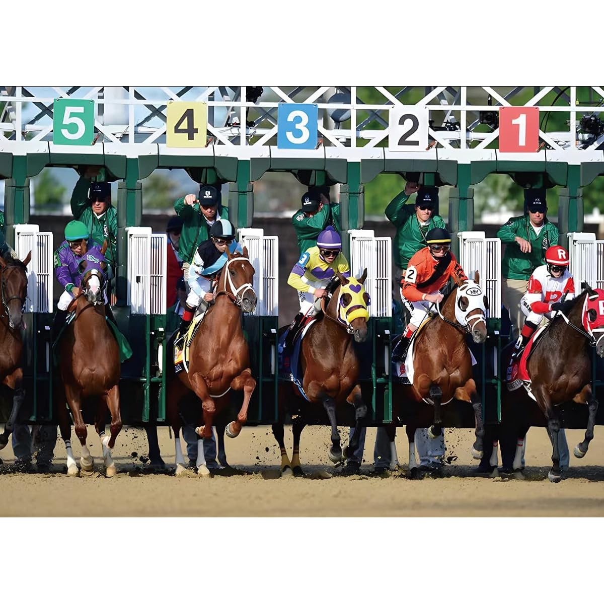 Kentucky Derby Photo Booth Backdrop Churchill Downs Jockey Horse Racing Theme Party Photography Background Wall Decor (5x7ft)