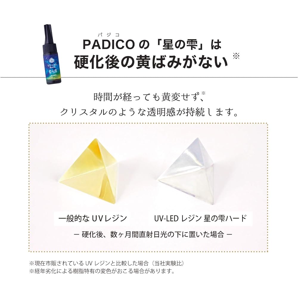 Pajico Resin Liquid Large Capacity UV-LED Resin Star Drop Hard Type 500g Transparent Made in Japan 403242