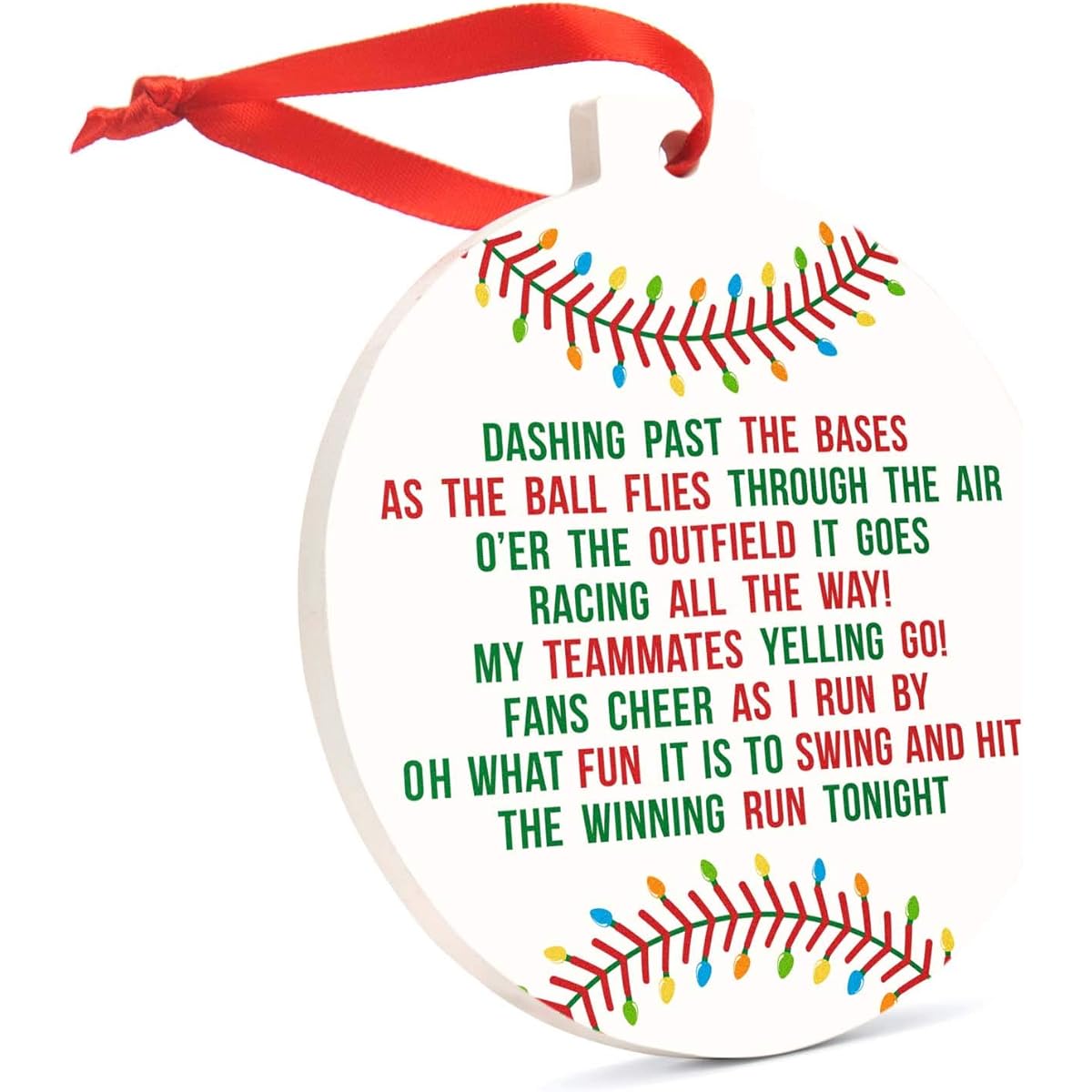 Jingle All the Way Ornament | Baseball Porcelain Ornaments by Chalktalk Sports | White