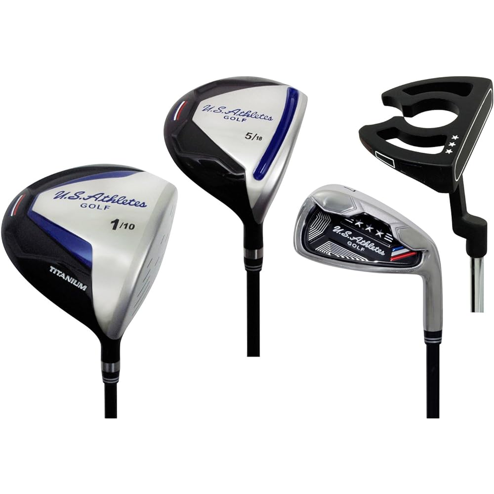 LEZAX U.S. Athletes Club Set of 10 Steel Specifications Caddy Bag Included White USCS-4716 Flex:S