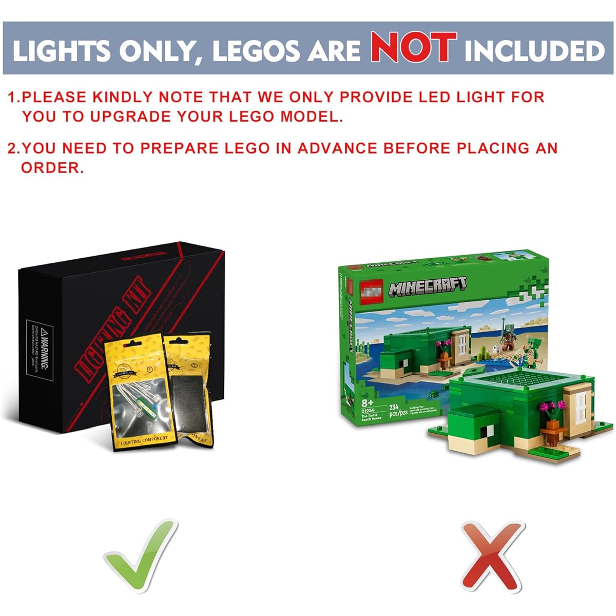 BrickBling Light Kit Turtle Beach House 21254