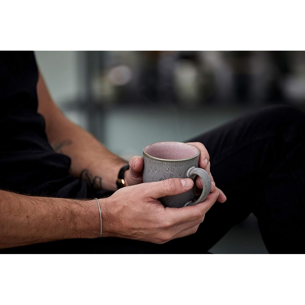 Bitz Mug Tea Cup Coffee Cup 300ml Set of 4 821390 Black/Amber