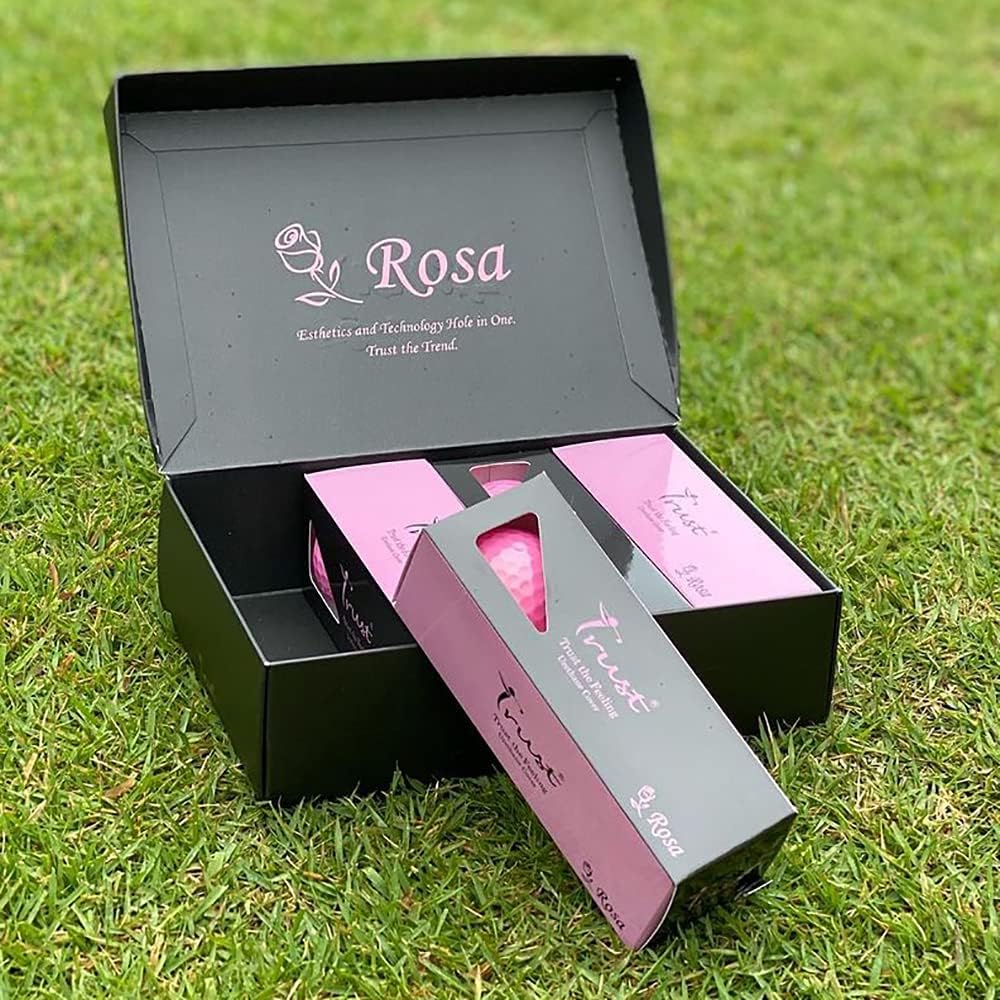 Trust Trust Golf Ball Rosa (Rosa) Non-covering Bright pink with glitter Soft feel Increased flight distance Urethane cover 3-piece reactive core 1 dozen (12 pieces) / 4 dozen (48 pieces) Pearl pink