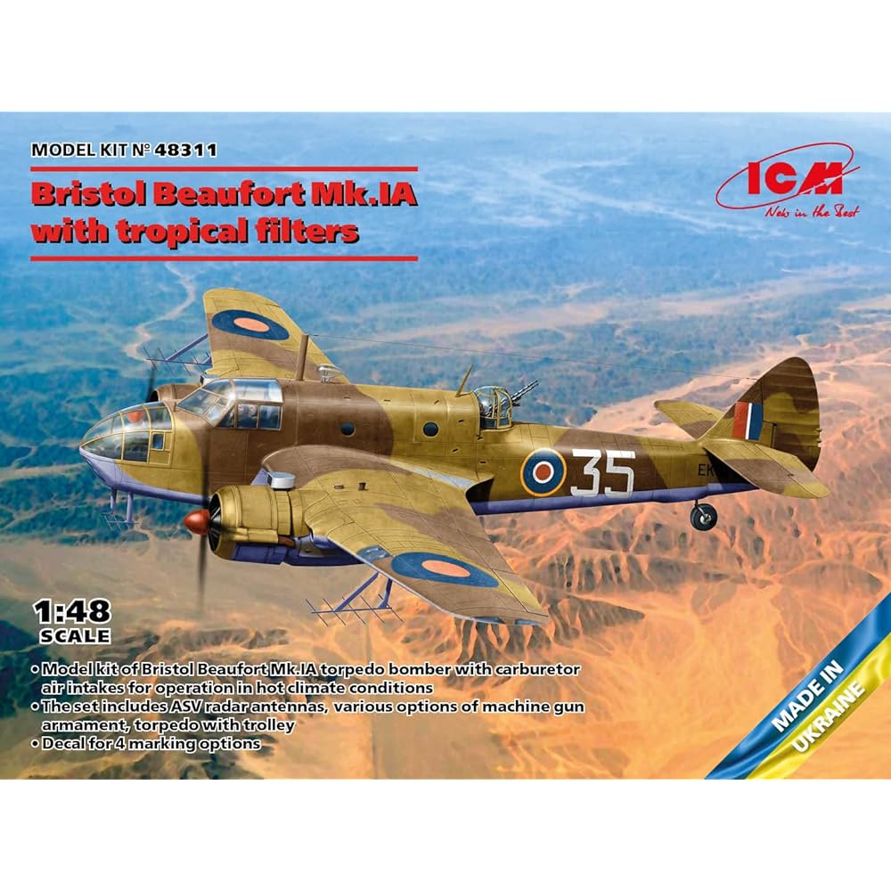 ICM ICM 1/48 Bristol Beaufort Mk.IA w/Tropical Filter Plastic Model 48311