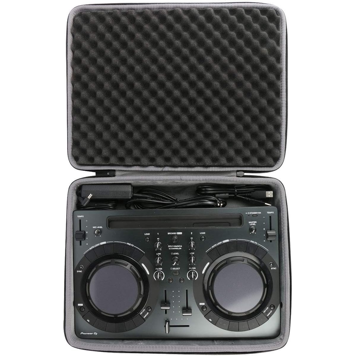 co2CREA Hard Travel Case Replacement for Pioneer Pro DJ DDJ-WeGO4 / DDJ-WEGO3 Compact DJ 4/Dual Deck Controller