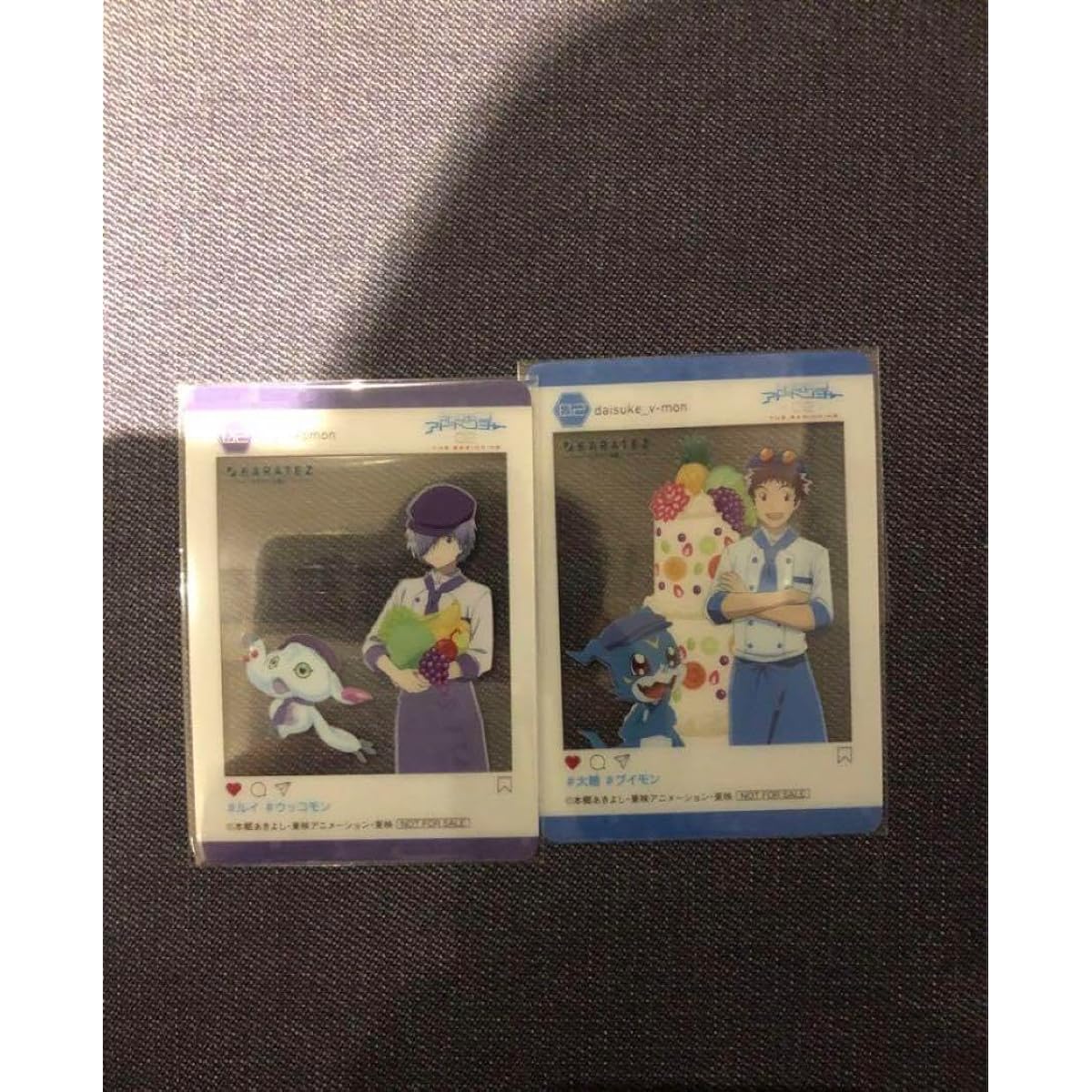 Digimon Clear Photo Card Karaoke no Tetsujin Daisuke Louis Ukkomon