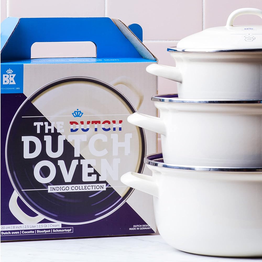 BK BK "The Dutch Dutch Oven" Enamel pot (double-handed pot) 22cm with lid [IH compatible] (Cream white) THE DUTCH DUTCH OVEN CC002468-001