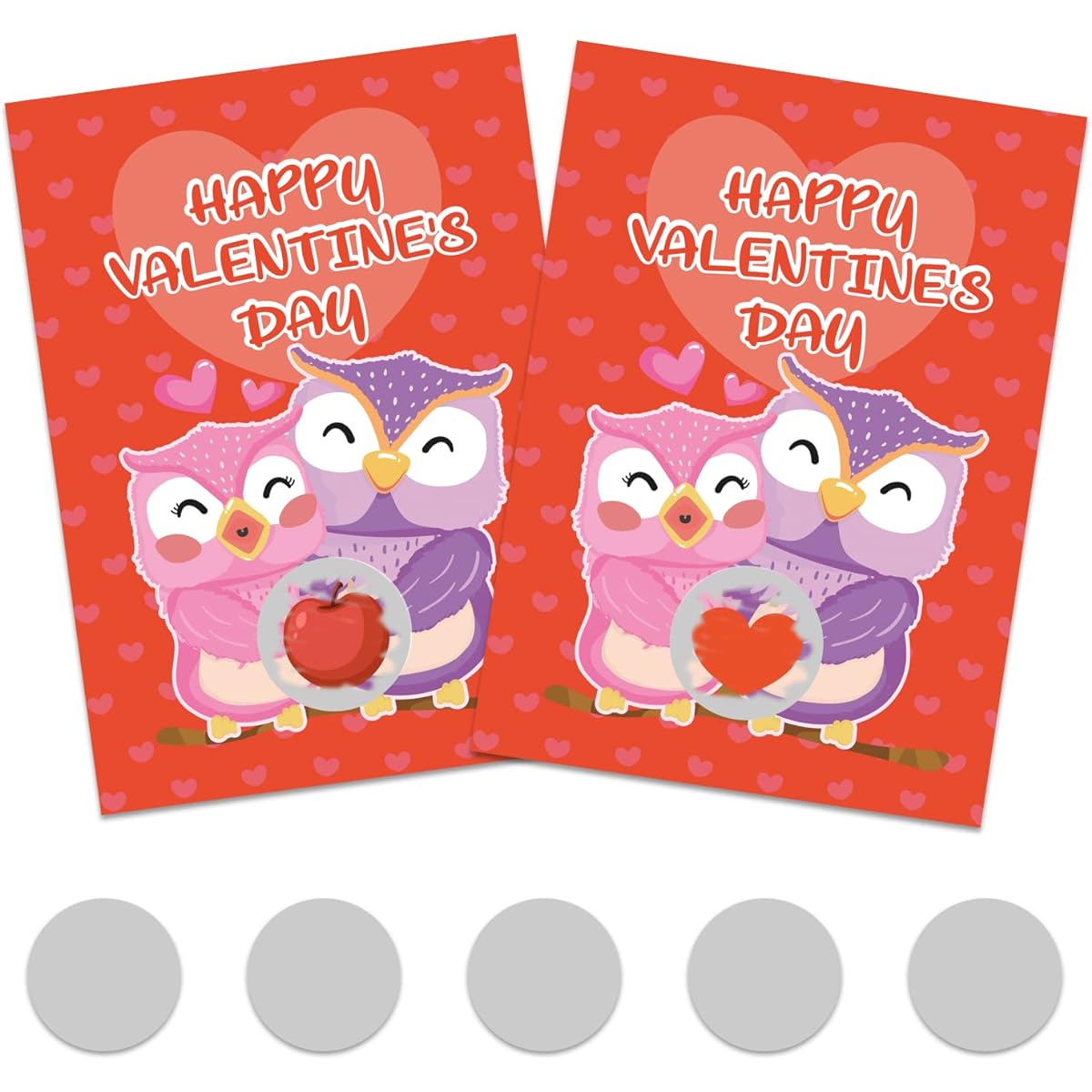 MOUNMDA 36 Pieces Valentine's Day Scratch Off Game Cards Valentine's Day Party Games Vouchers Classroom Activities Family Events Holidays Birthday Business Raffle Tickets
