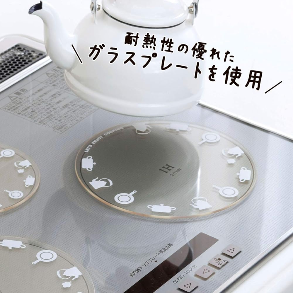 Shimomura Planning IH Non-Stick Cover Set of 2 [Made in Japan] Glass Washable 20cm Transparent 28790 Mama Cook