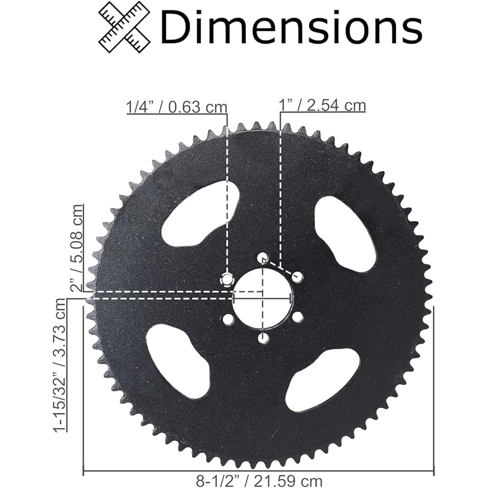 AlveyTech #35 Chain 70 Teeth Sprocket Baja Doodle Bug Mini Bike (Blitz, Dirt Bug, Racer)