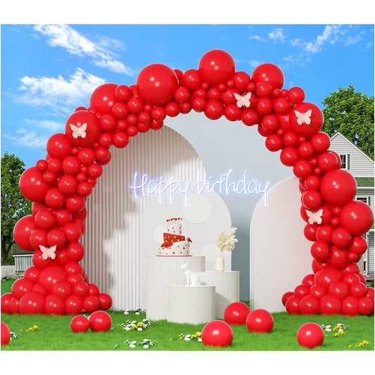 412pcs Red Balloons 18 12 10 5 inch Red Balloon Garland Arch Kit Different Size Matte Latex Balloons for Baby Shower Birthday Wedding Party Decorations