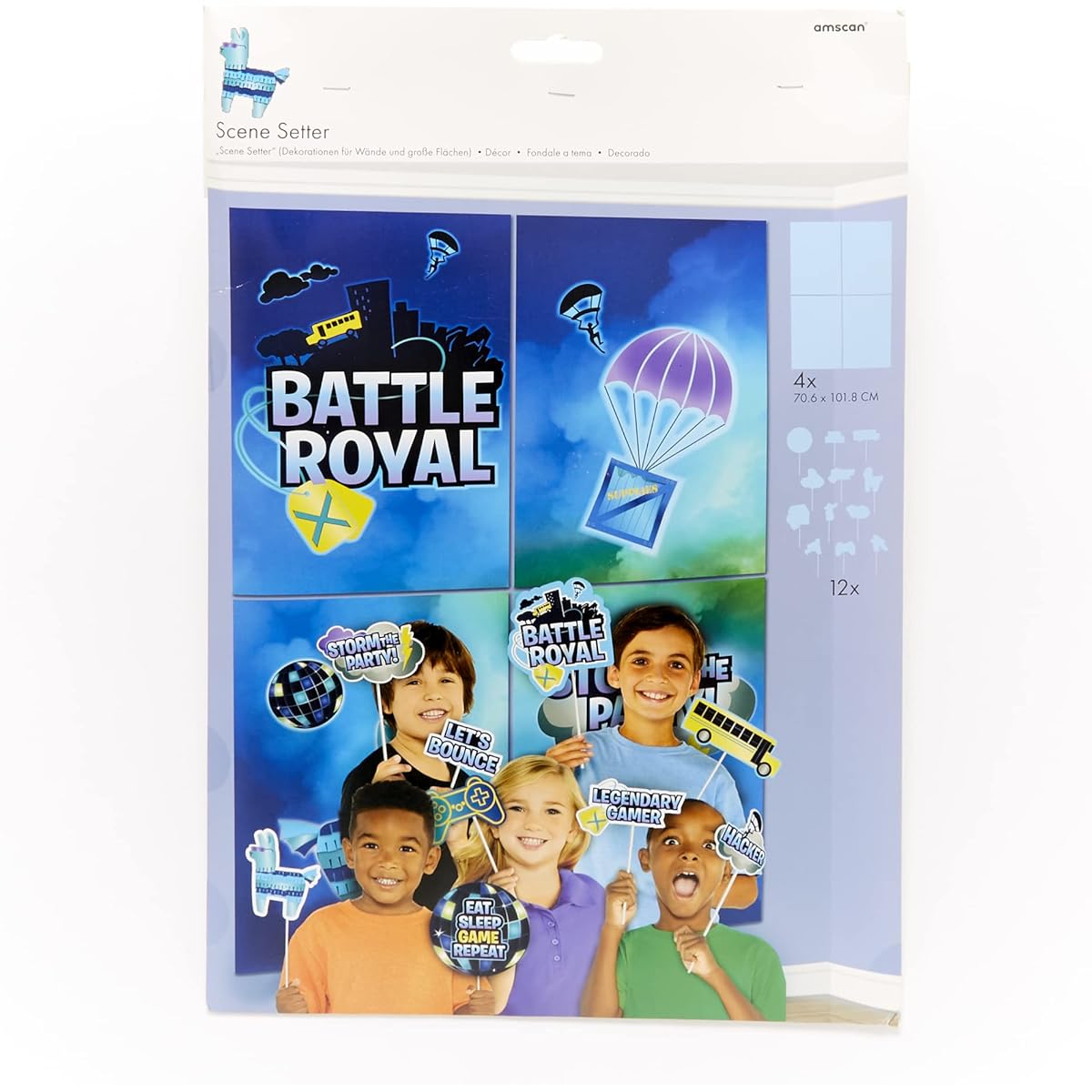 Amscan 9912583 Battle Royale Gamers Party Scene Setter Decorations & Props