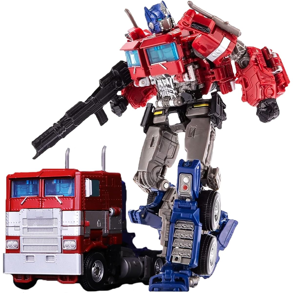 QCCX Car Robot Toy, Transformable Robot Toy, Optimus Action Figure, Deformed Car Robot with Weapons, for Kids, Boys, Girls