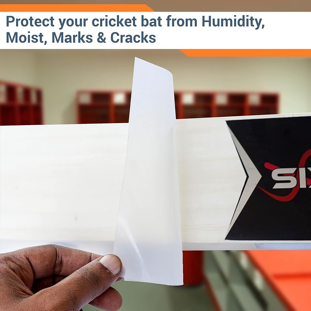 SPORTAXIS Premium Quality Cricket Bat Anti-Scuff Sheet - Transparent and Transparent Bat Sheet - Bat Protective Sheet