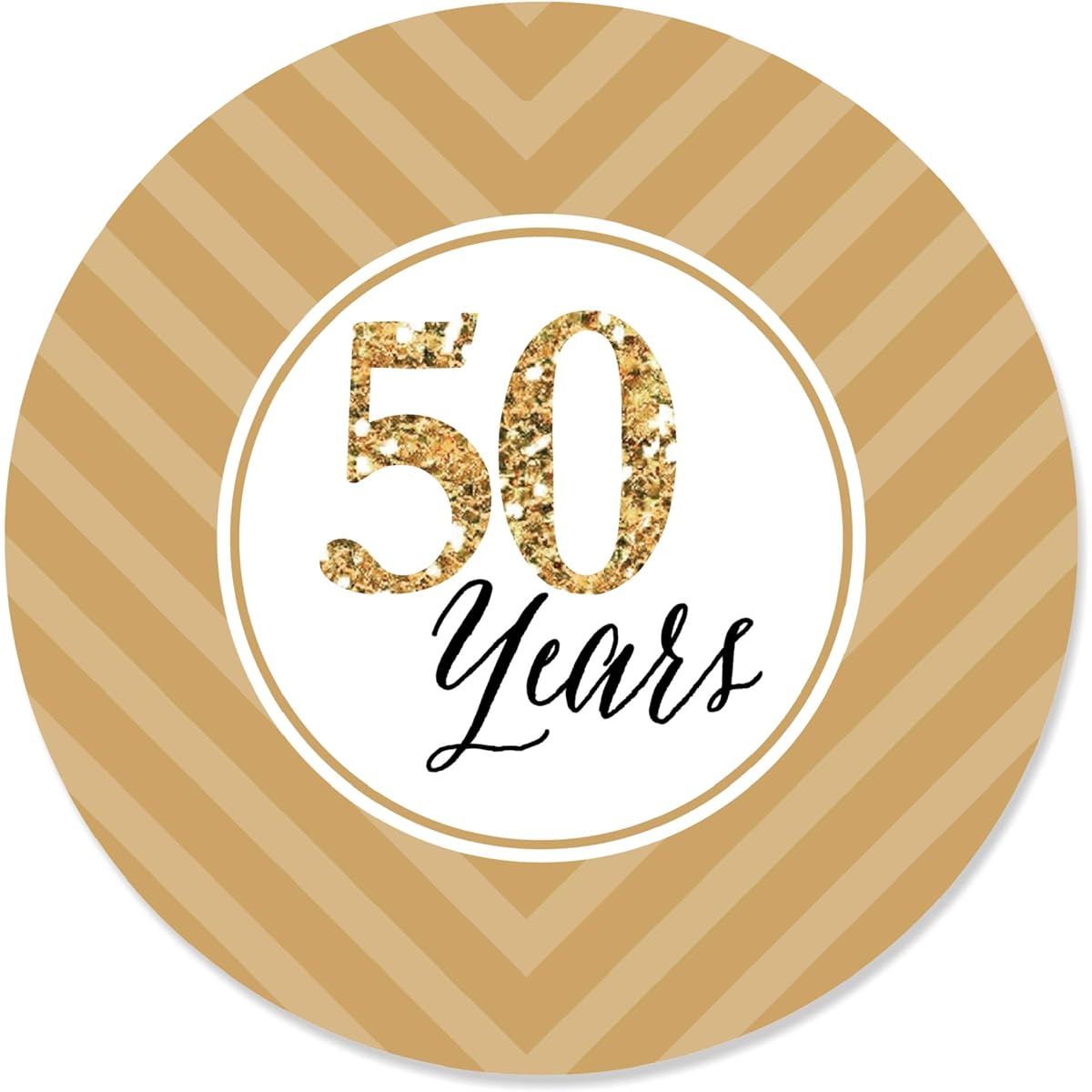Big Dot of Happiness We Still Do - 50th Wedding Anniversary - Party Circle Sticker Labels - 24 Sheets