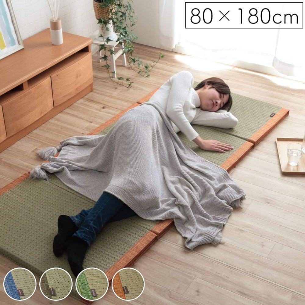 Ikehiko Igusa Clear Mat, Relaxation, Nap, Convenient Storage, Antibacterial, Deodorizing, Deodorizing, Simple, Uses Kobayashi Pharmaceutical Cobaguard, Approx. 80 x 180cm, Blue #7559179