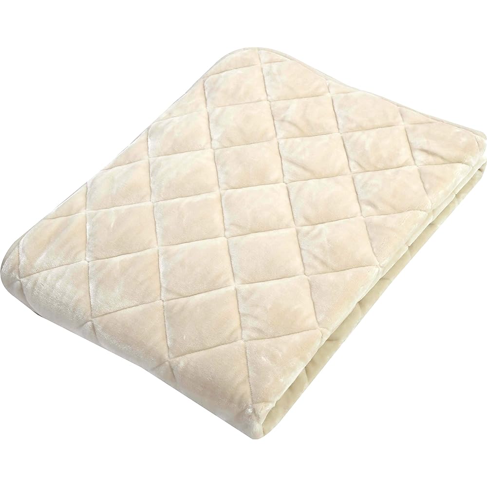 nishikawa [Nishikawa] Bed Pad Double Premium Soft Washable Warm Fluffy Soft Plain All Year Beige 2EPK6702 D