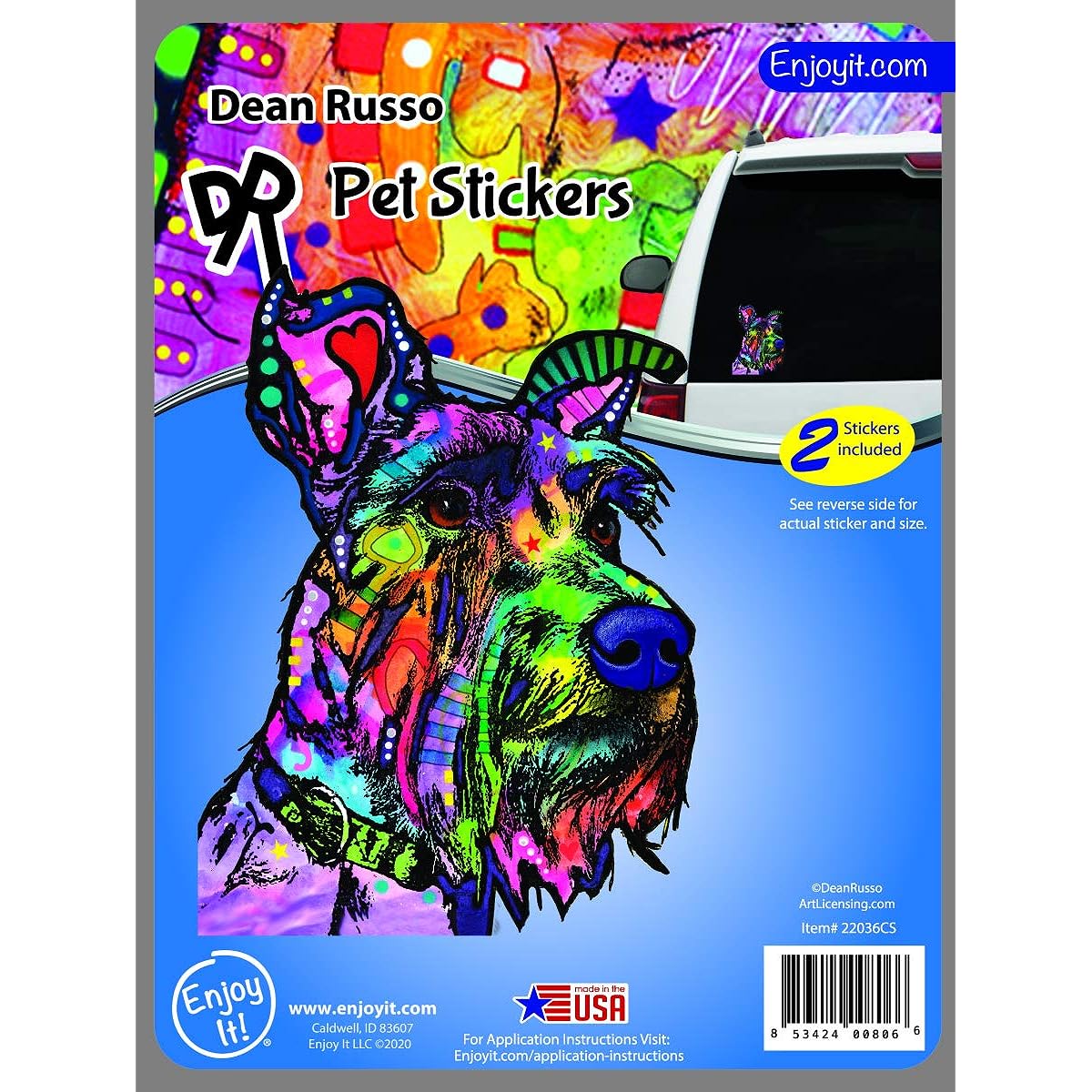 Enjoy It! Schnauzer Sticker Dean Russo's work